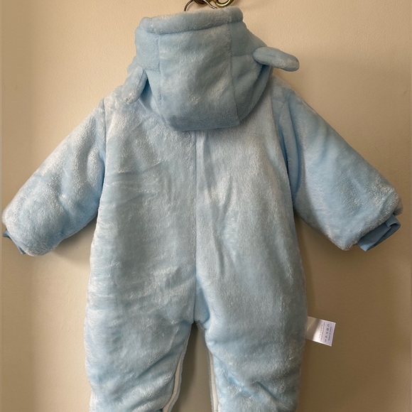 Cozy Blue Bear Infant Winter Romper - Picture 2 of 6